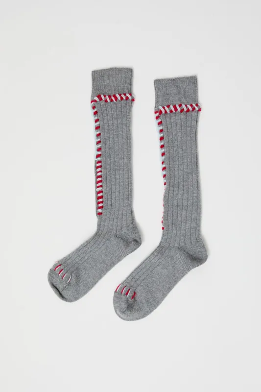 Maria La Rosa Tirol Socks in Grey sold by No. 6