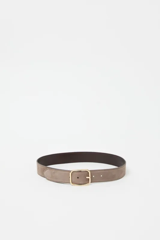 Herbert Frere Soeur La Vice-Versa Bi-Mat Belt in Choco and Almond sold by No. 6