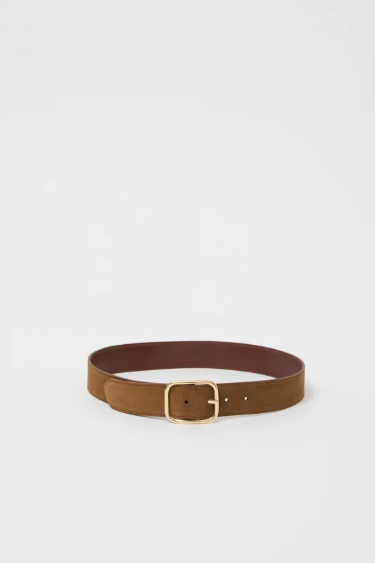 Herbert Frere Soeur La Vice-Versa Bi-Mat Belt in Nutella and Tobacco sold by No. 6
