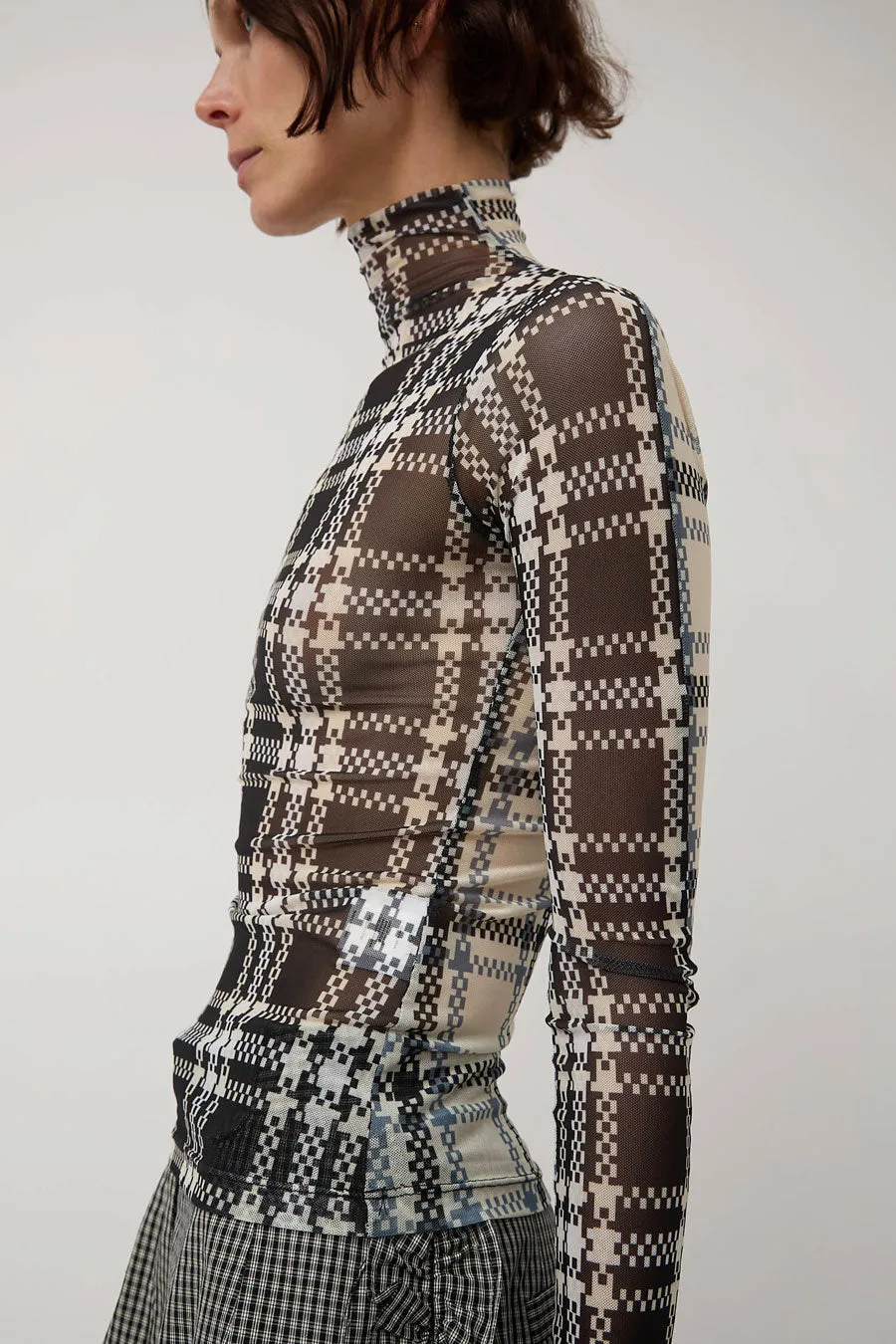 KkCo Split Turtleneck in Mixed Plaid sold by No. 6 product image thumbnail 4