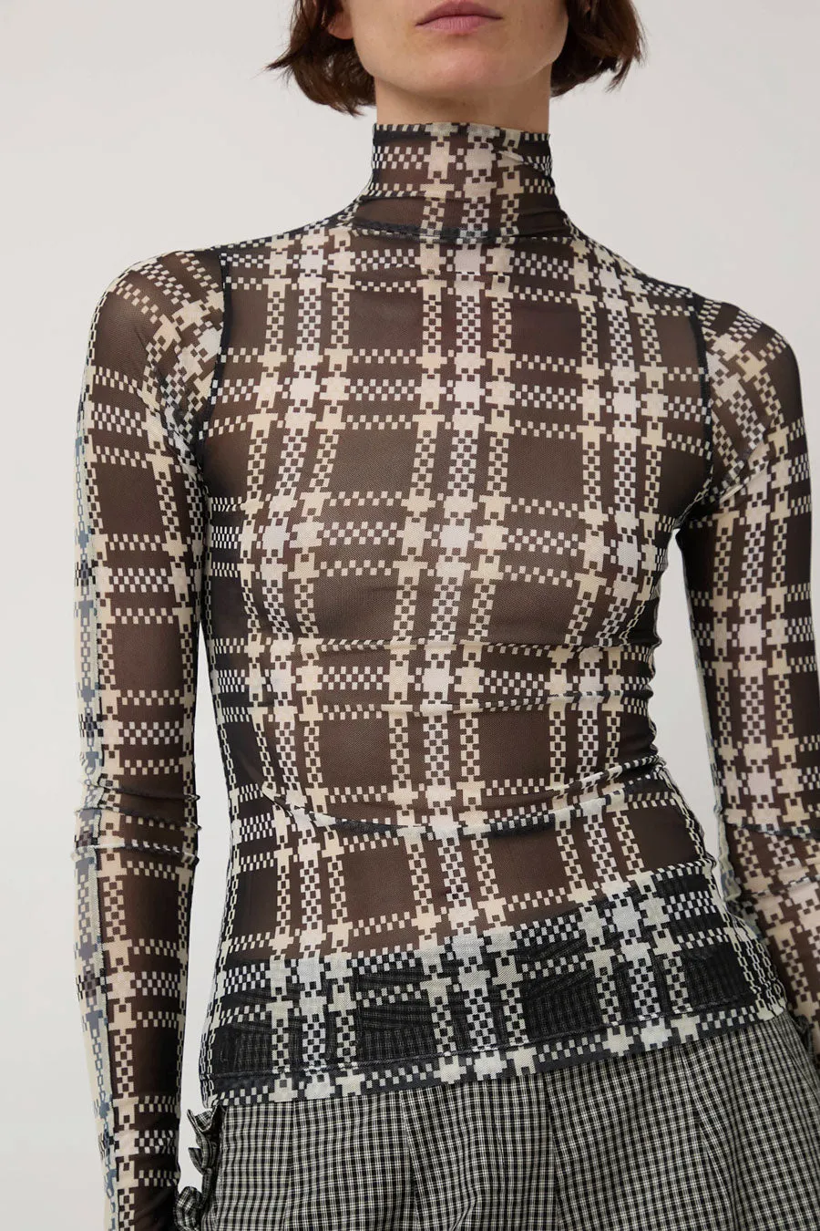 KkCo Split Turtleneck in Mixed Plaid sold by No. 6 product image thumbnail 3