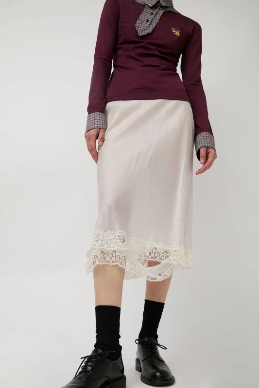 Rave Review Laila Deconstructed Skirt in White Stripe sold by No. 6