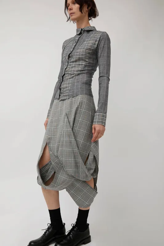 Rave Review Muriel Skirt in Black Check sold by No. 6