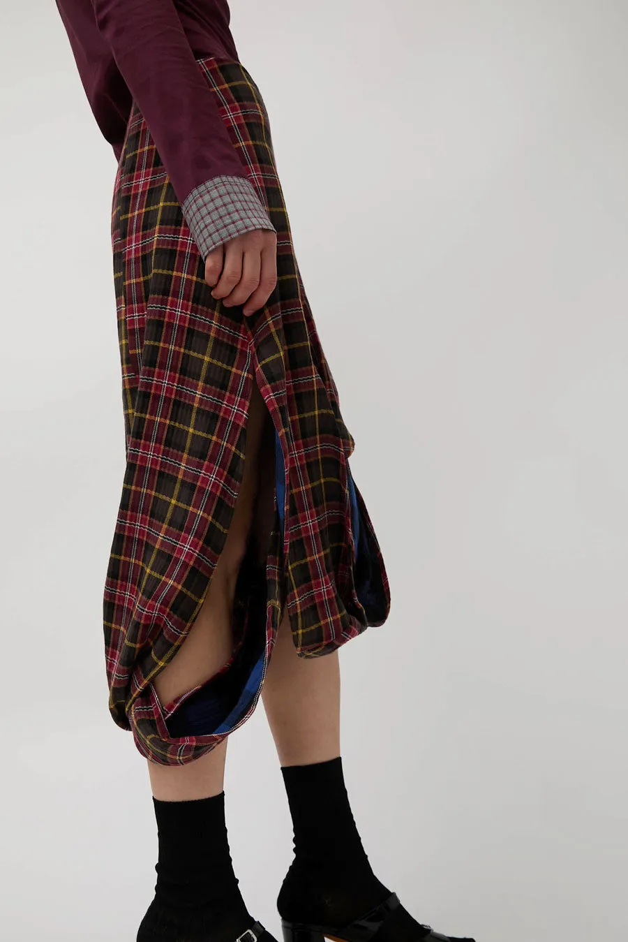 Rave Review Muriel Skirt in Red and Blue Double Check sold by No. 6 product image thumbnail 5