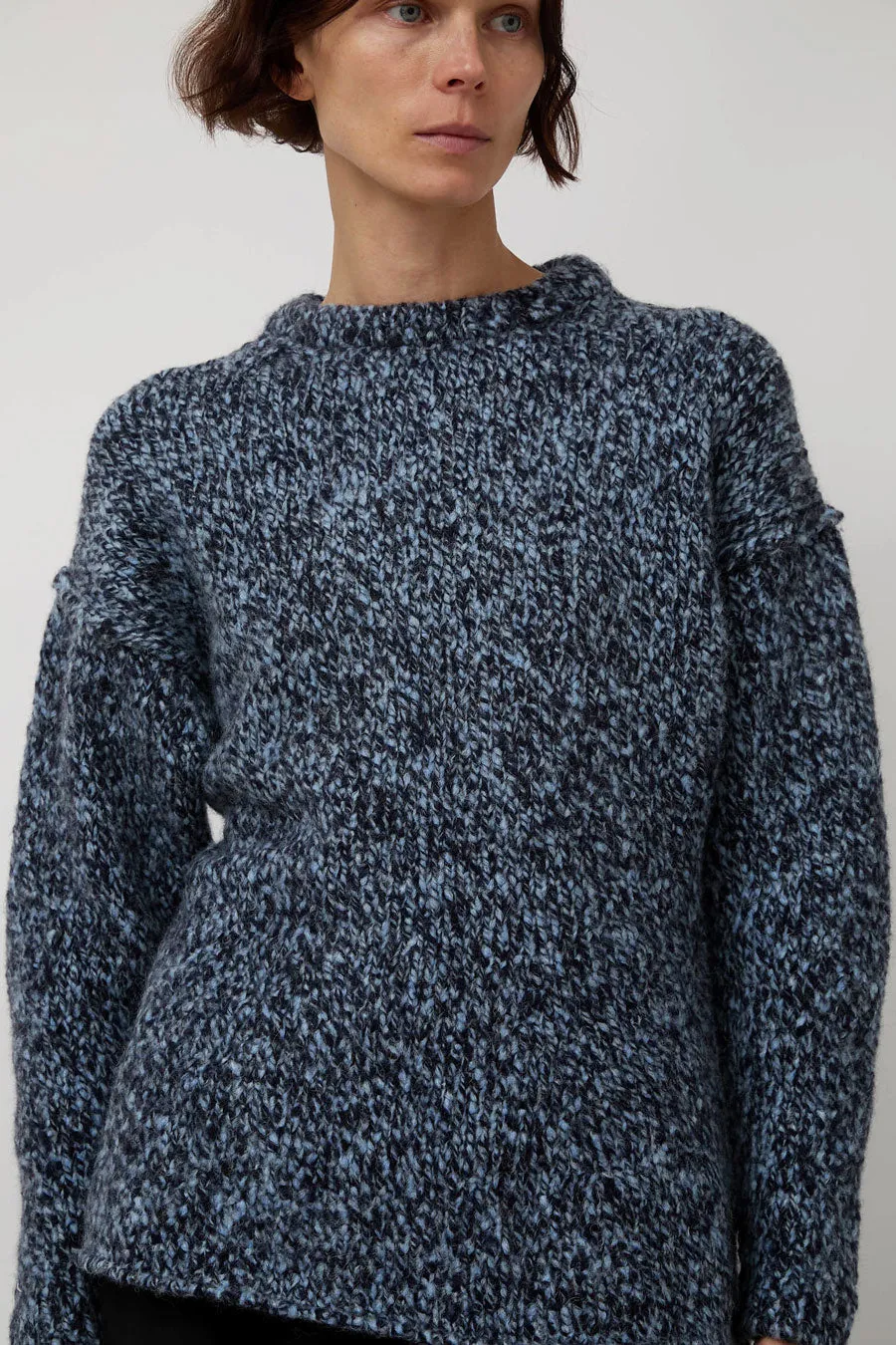 RUS Eda Sweater in Midnight Blue and Celeste sold by No. 6