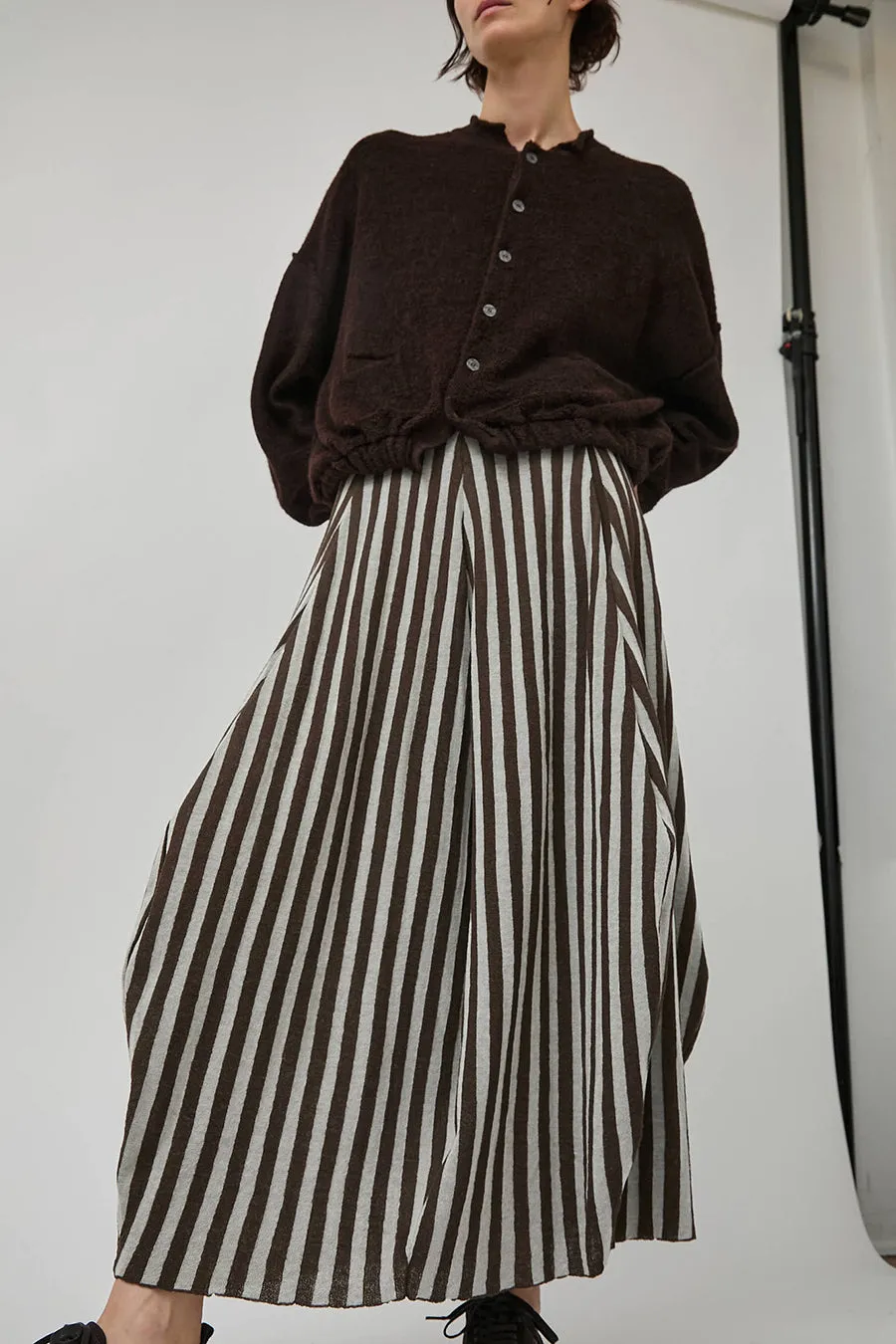 RUS Koma Skirt in Espresso and Chalk sold by No. 6