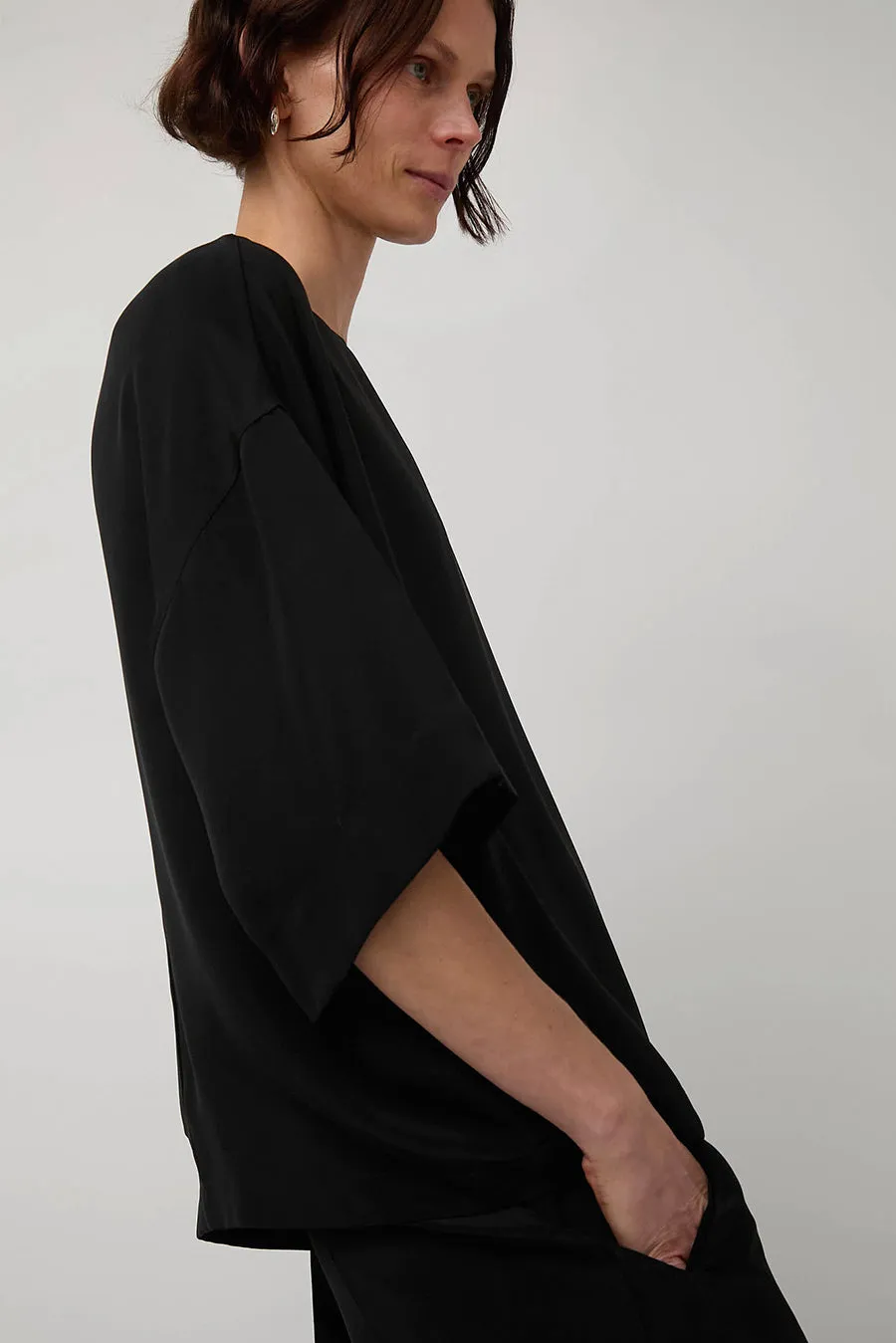 Modern Weaving Silk Tee in Black sold by No. 6 product image thumbnail 2