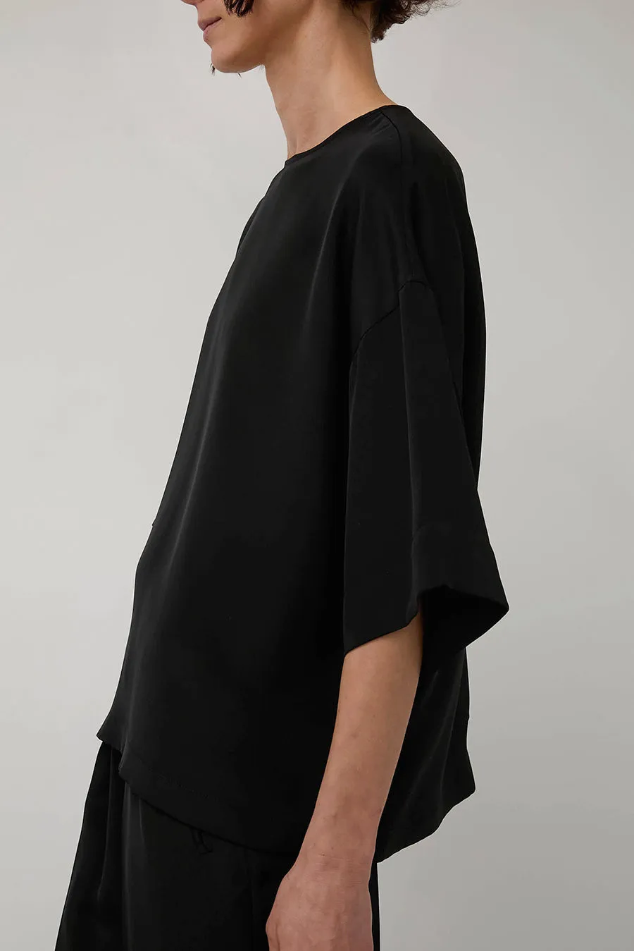 Modern Weaving Silk Tee in Black sold by No. 6 product image thumbnail 4