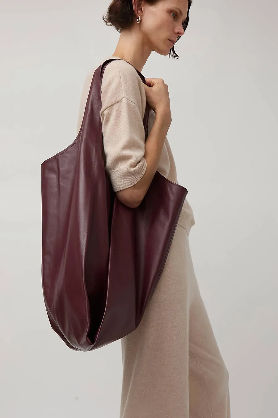 Modern Weaving XL Shopper in Burgundy sold by No. 6