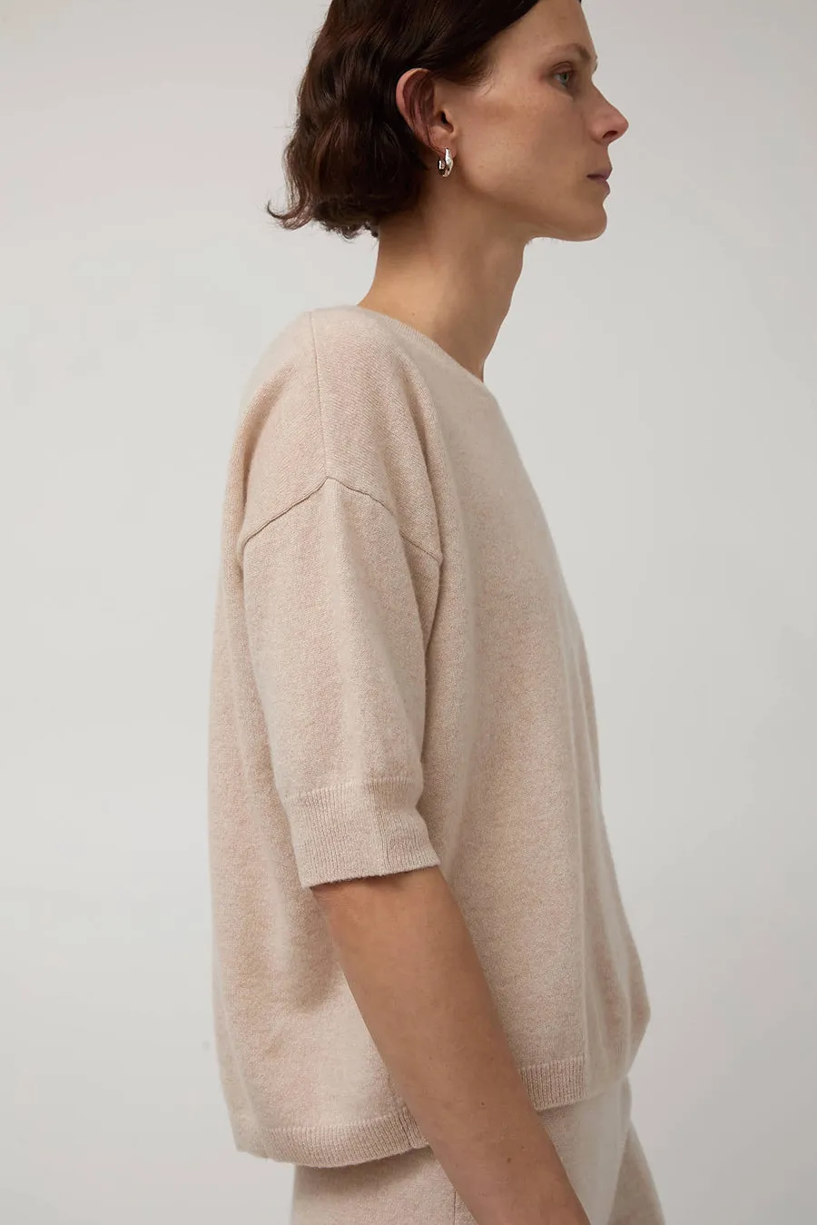 Modern Weaving Boyfriend Tee in Melange Pink sold by No. 6 product image thumbnail 4