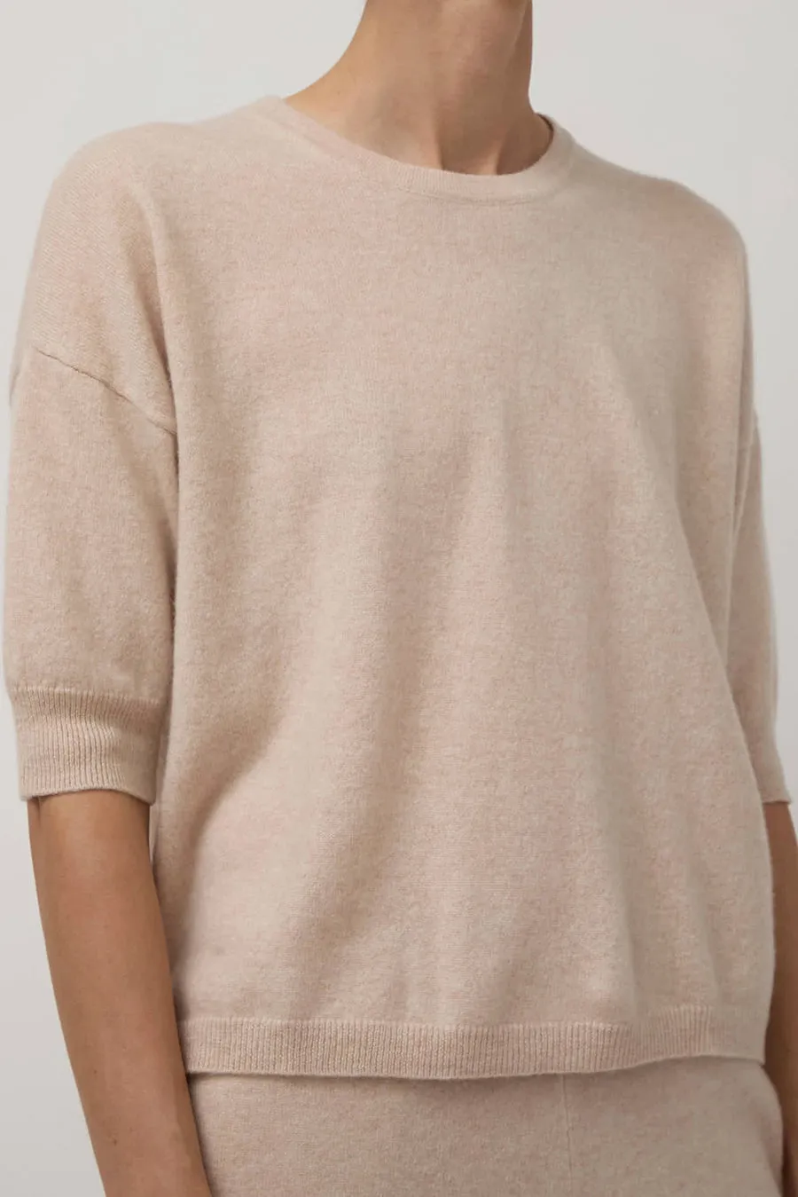 Modern Weaving Boyfriend Tee in Melange Pink sold by No. 6 product image thumbnail 3