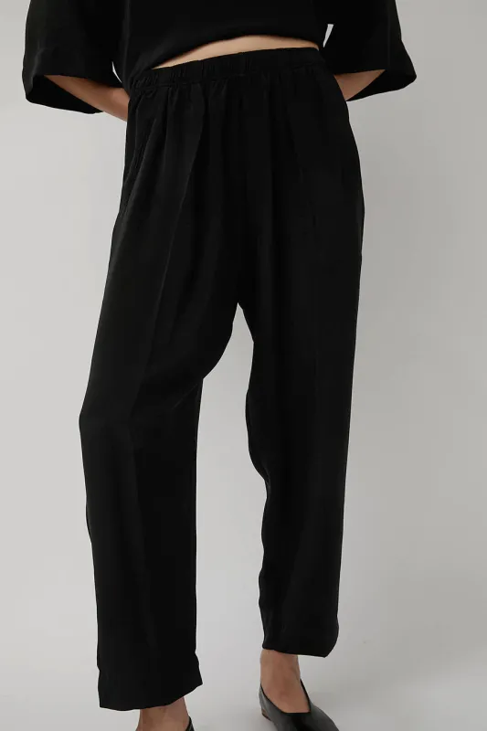 Modern Weaving Relaxed Lean Trouser in Black sold by No. 6