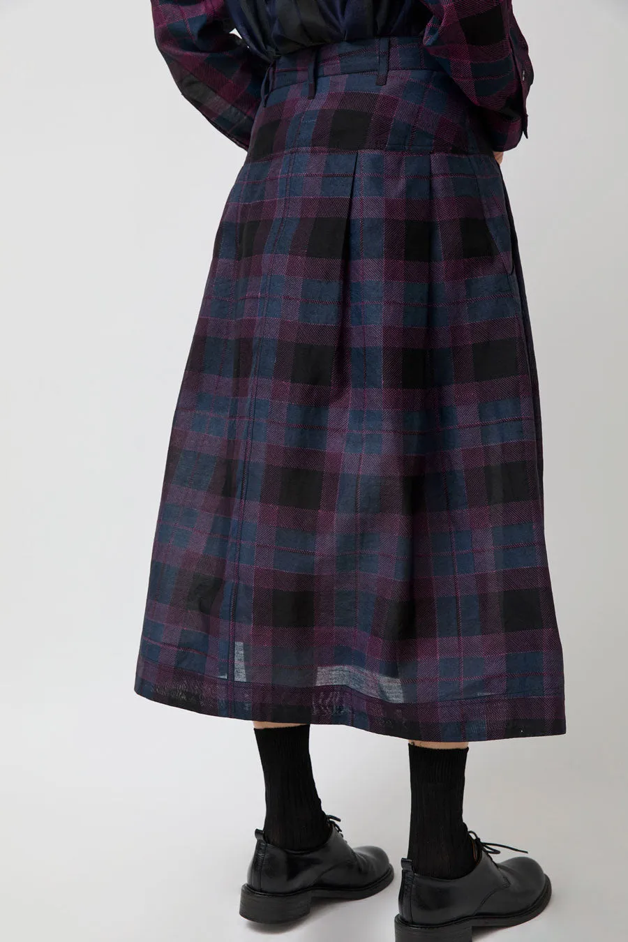 NYMANE Utility Skirt in Black Violet Plaid sold by No. 6 product image thumbnail 5