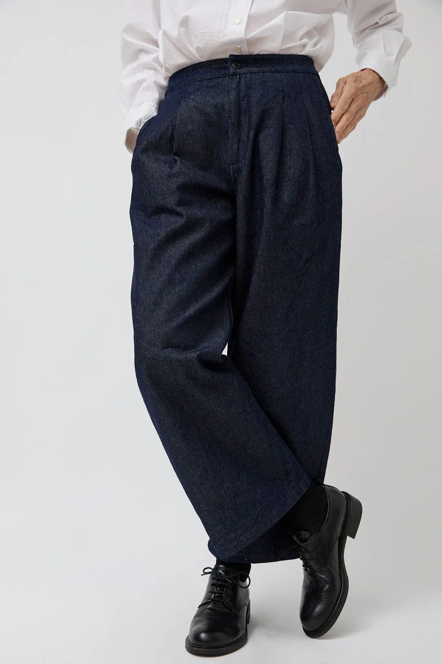 NYMANE Wes Pleated Pant in Indigo sold by No. 6 product image thumbnail 3