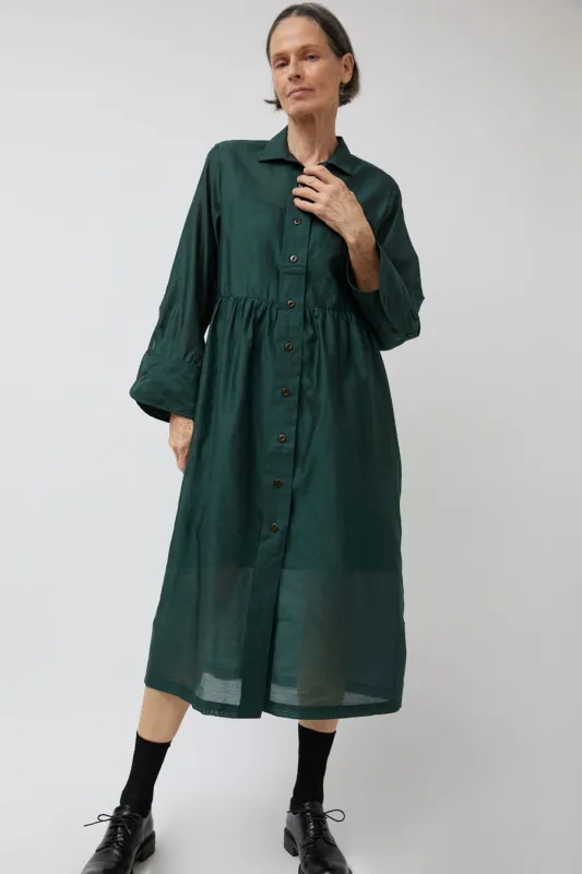 NYMANE Stockholm Dress in Bottle Green sold by No. 6