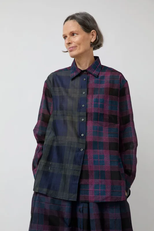 NYMANE Chris Shirt in Black and Indigo sold by No. 6