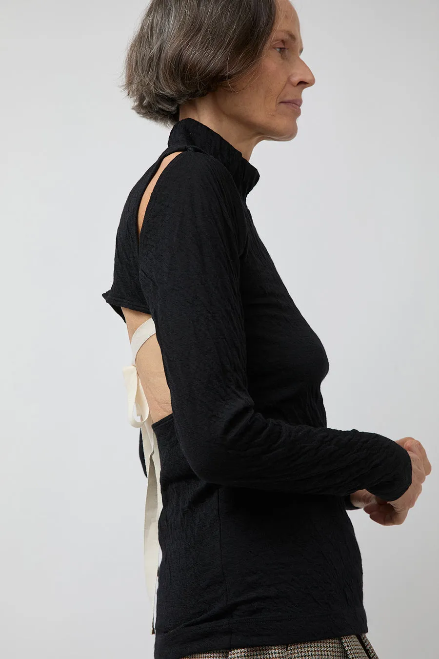 Tanaka High Neck Jersey Top in Black sold by No. 6 product image thumbnail 3