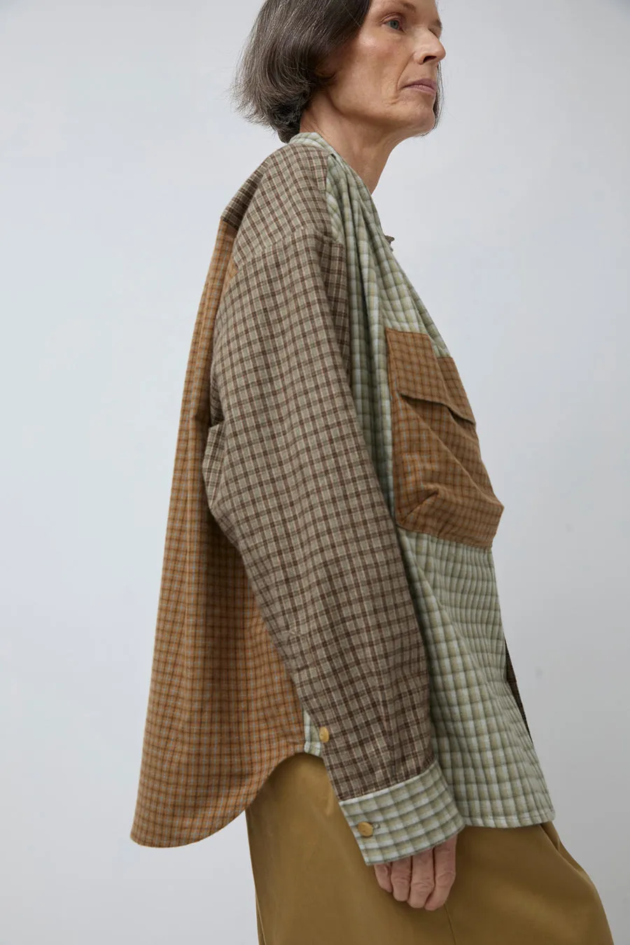 Tanaka Overshirt in Multi Check sold by No. 6 product image thumbnail 2