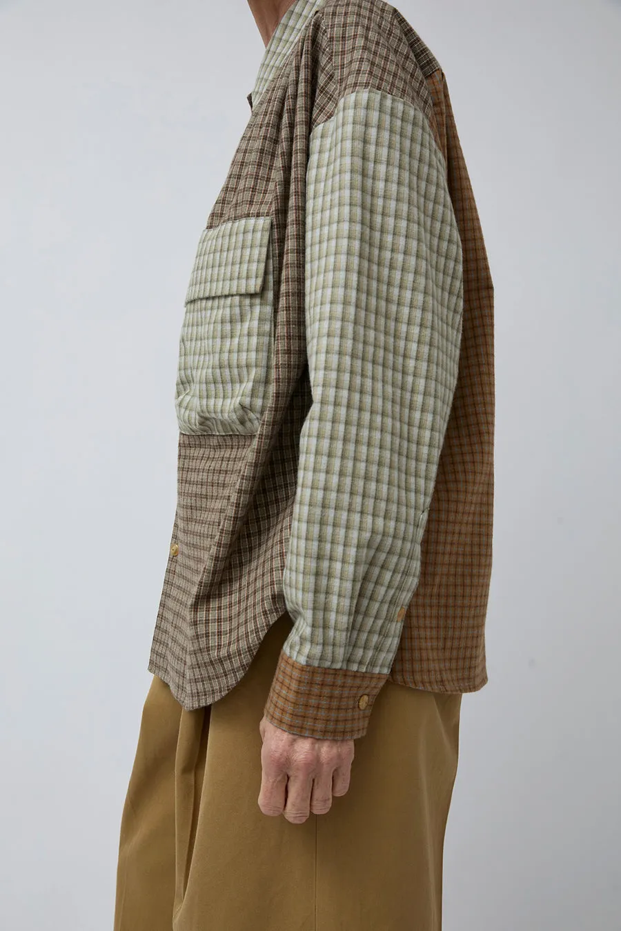Tanaka Overshirt in Multi Check sold by No. 6 product image thumbnail 4