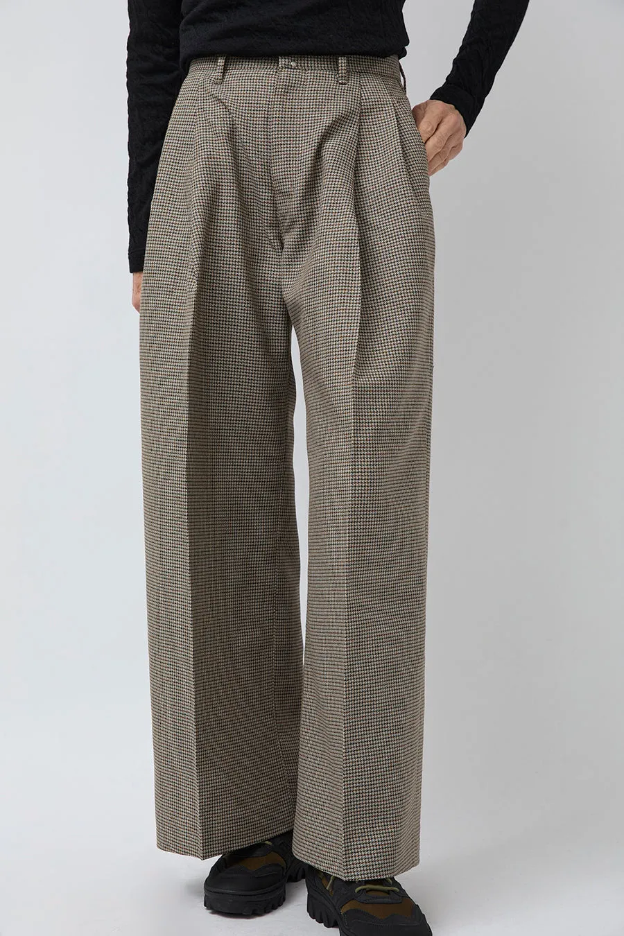 Tanaka Hakama Trousers in Micro Check sold by No. 6 product image thumbnail 3
