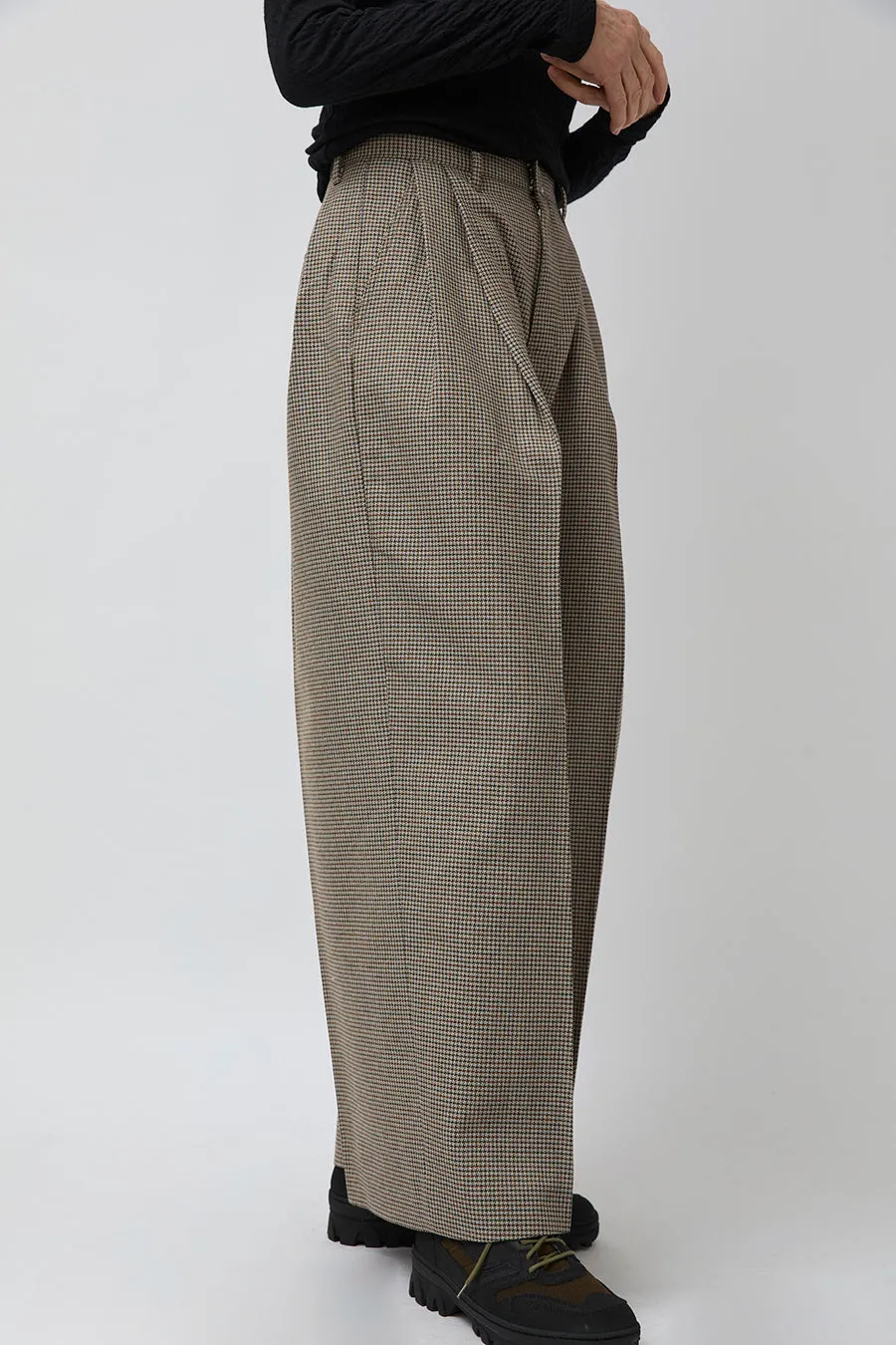Tanaka Hakama Trousers in Micro Check sold by No. 6 product image thumbnail 4
