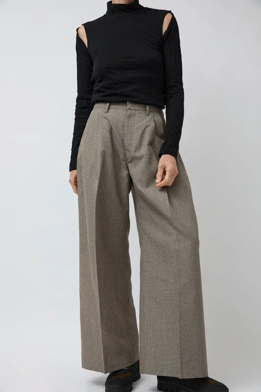 Tanaka Hakama Trousers in Micro Check sold by No. 6