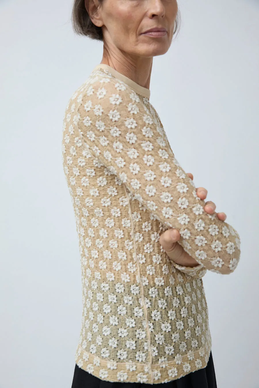 Tanaka Flower Long Sleeve Tee in Cream sold by No. 6 product image thumbnail 3