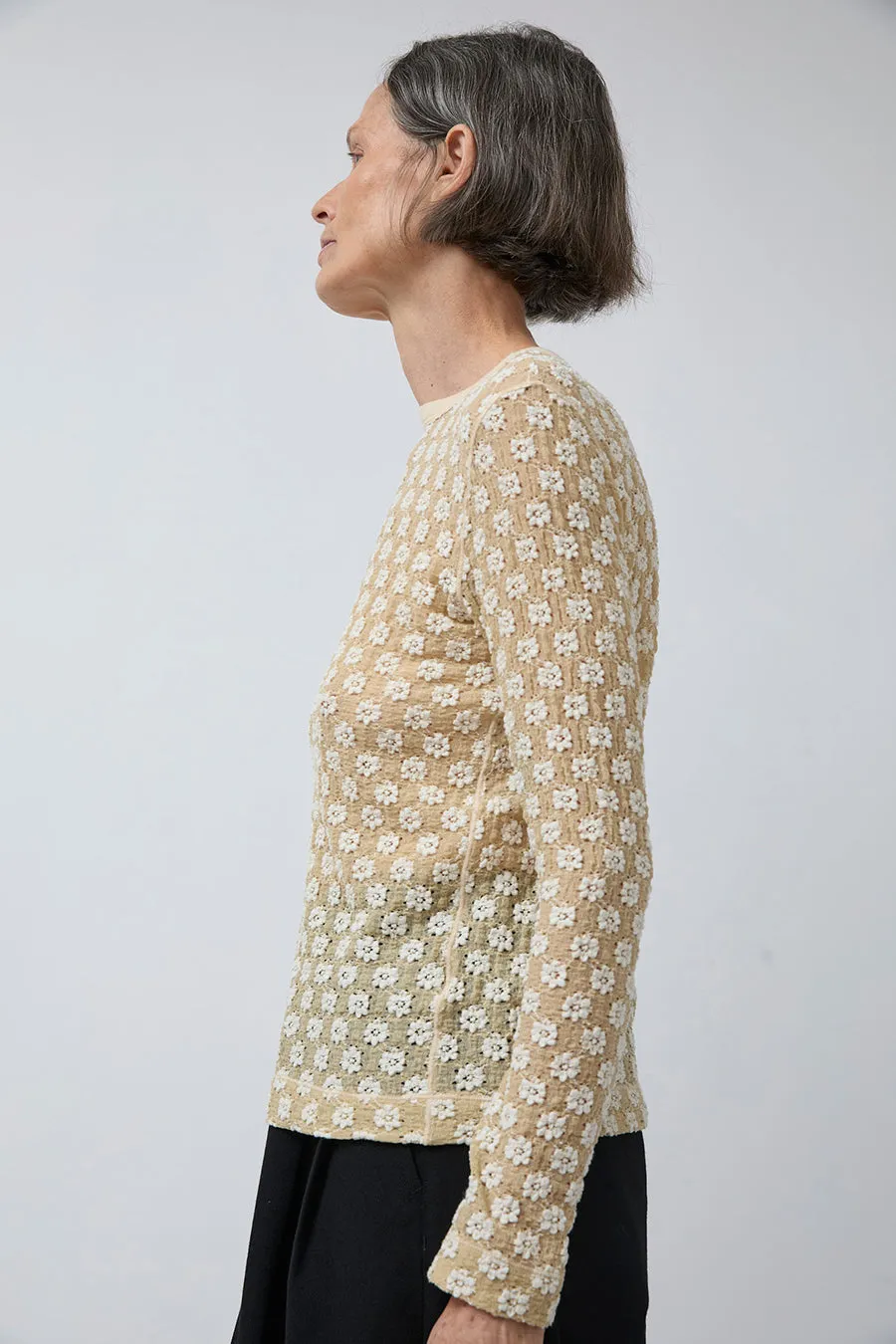 Tanaka Flower Long Sleeve Tee in Cream sold by No. 6 product image thumbnail 4