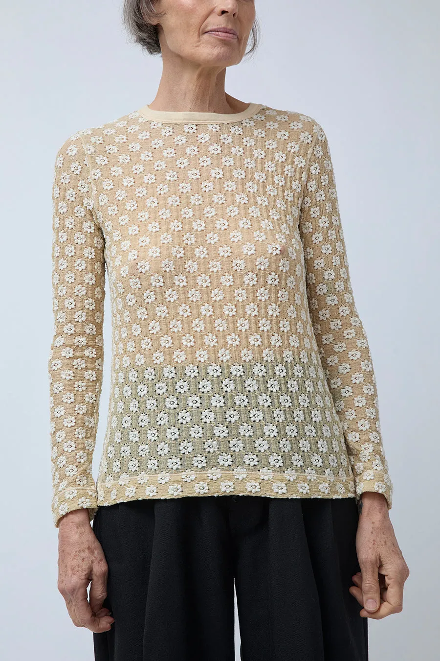 Tanaka Flower Long Sleeve Tee in Cream sold by No. 6 product image thumbnail 2