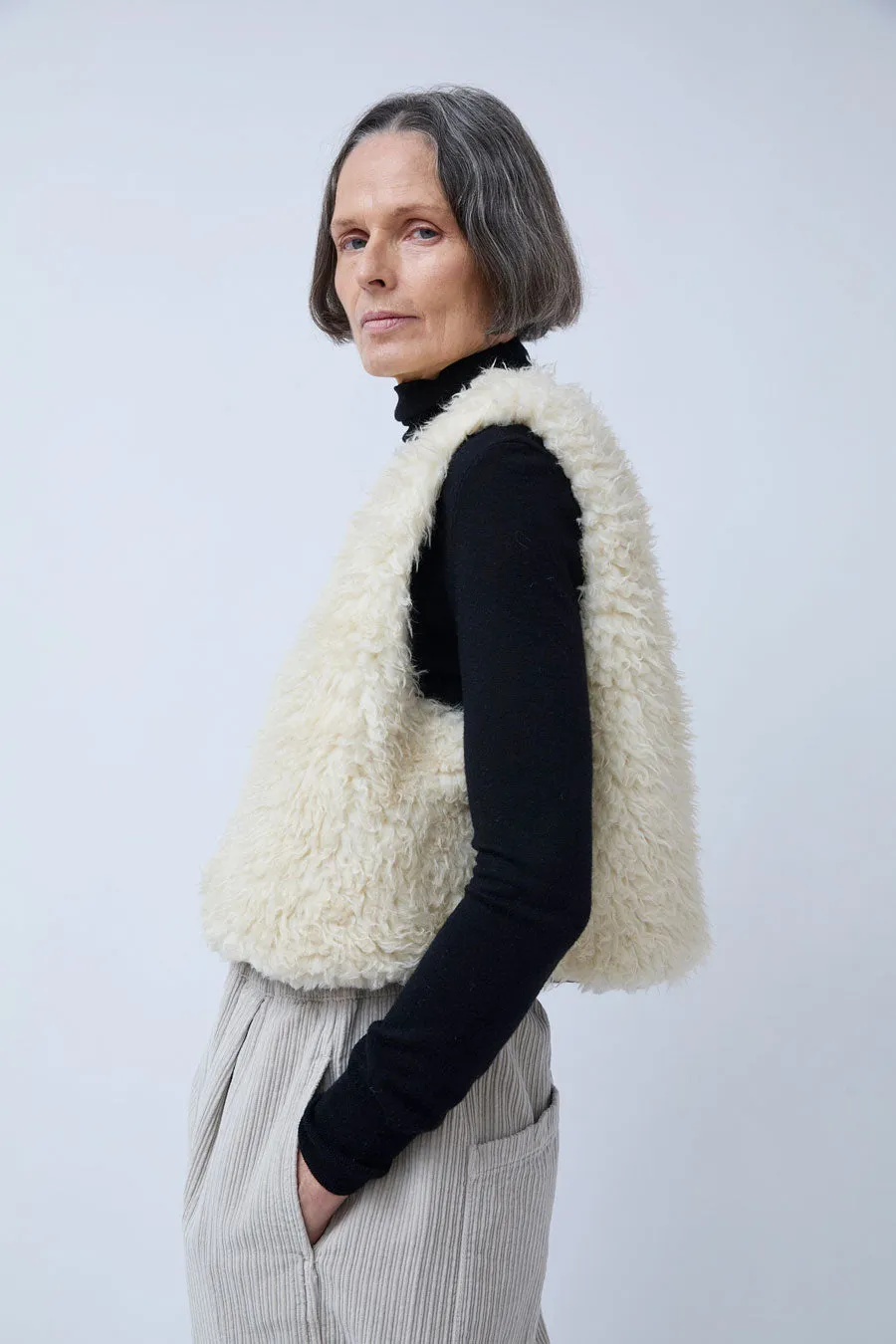 Girls of Dust Peak Vest in Ecru sold by No. 6 product image thumbnail 4