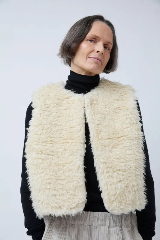 Girls of Dust Peak Vest in Ecru sold by No. 6