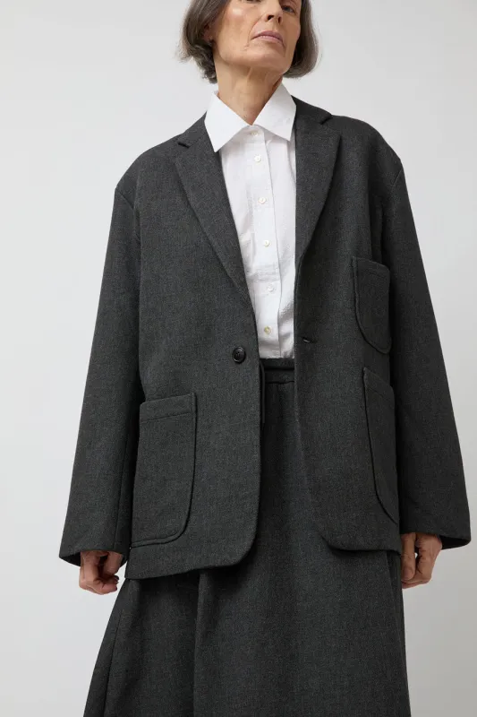 Girls of Dust Blazer in Anthracite Terrestre Wool sold by No. 6