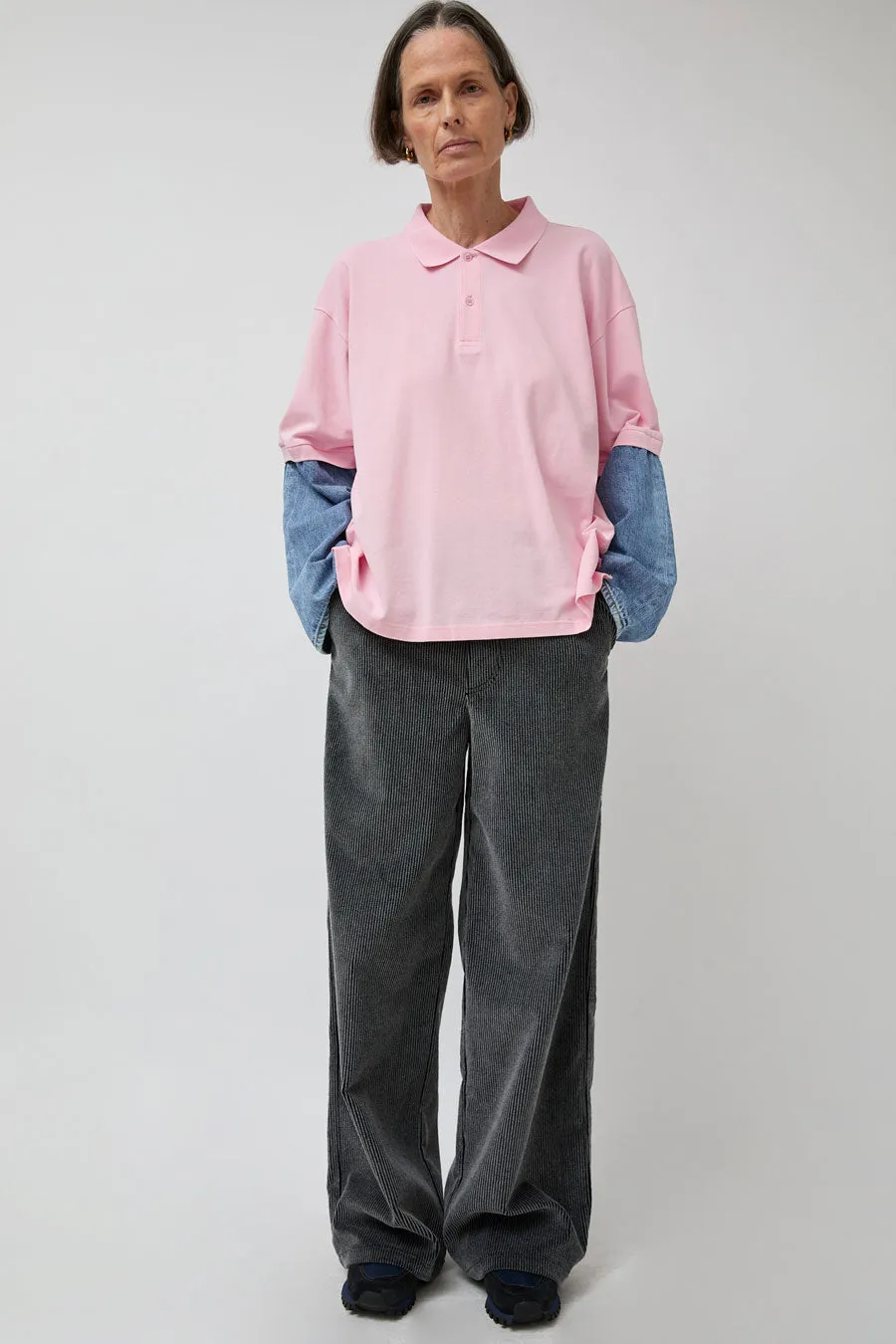 Façon Jacmin Tom Upcycling Long Sleeve Polo in Light Plain Pink sold by No. 6 product image thumbnail 5