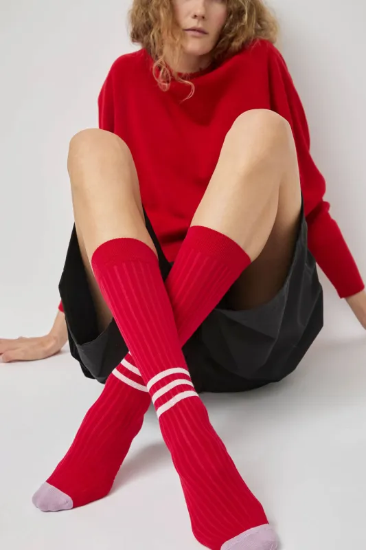 Rue Blanche Chausse Rayures Socks in Corrida sold by No. 6