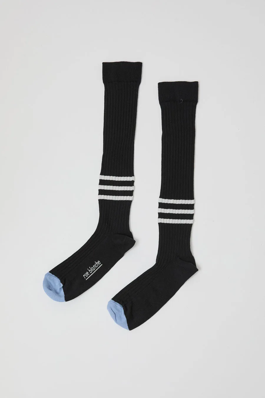 Rue Blanche Chausse Rayures Socks in Noir sold by No. 6 product image thumbnail 2