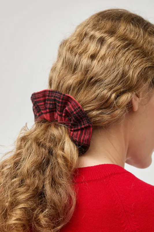 Rue Blanche Scrunchie in Red Plaid sold by No. 6