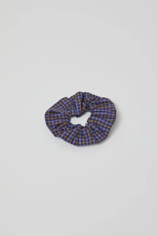 Rue Blanche Scrunchie in Blue Plaid sold by No. 6