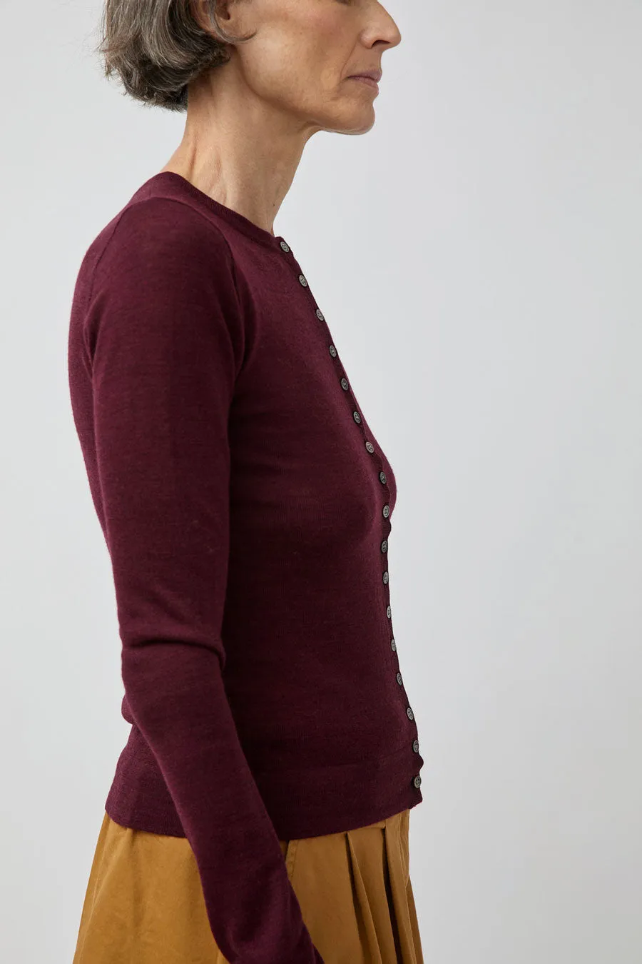 Rue Blanche Fine Cardi in Wine sold by No. 6 product image thumbnail 3
