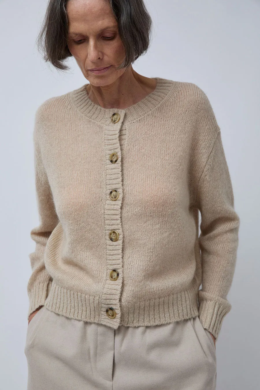 Rue Blanche Mowool Cardi in Avoine sold by No. 6 product image thumbnail 3
