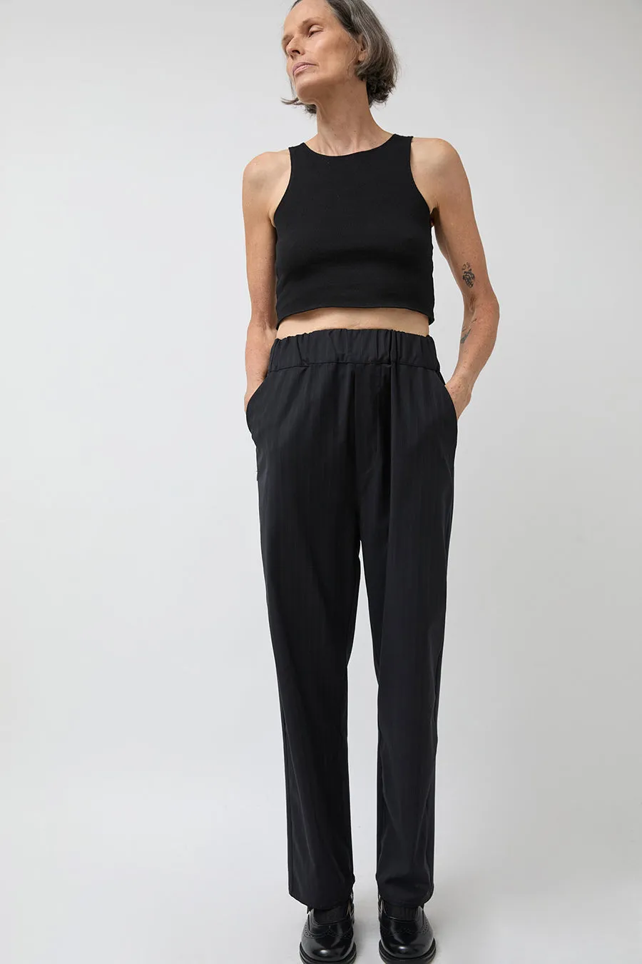 Vladimir Karaleev Basic Pants in Pinstripe sold by No. 6