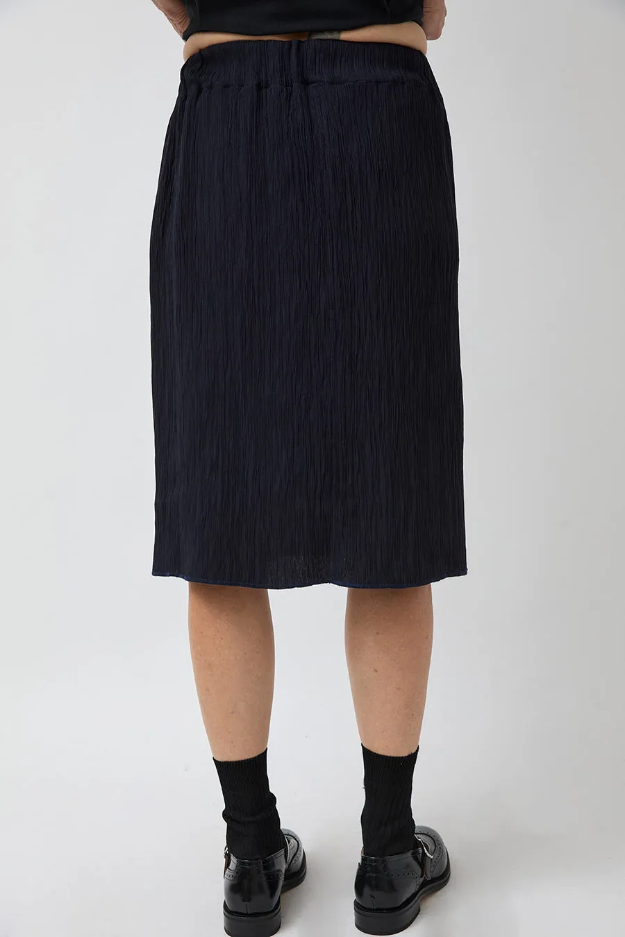 Vladimir Karaleev Pleated Skirt in Navy sold by No. 6 product image thumbnail 4