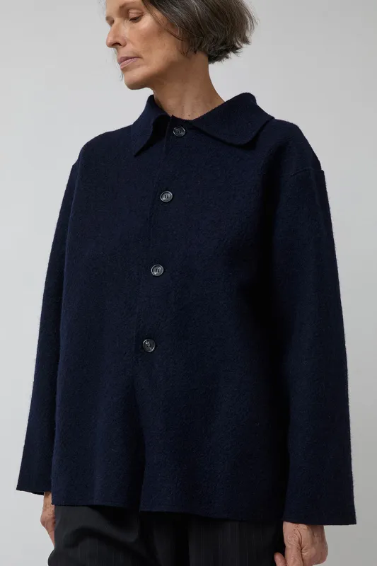 Vladimir Karaleev Shirt Jacket in Navy sold by No. 6