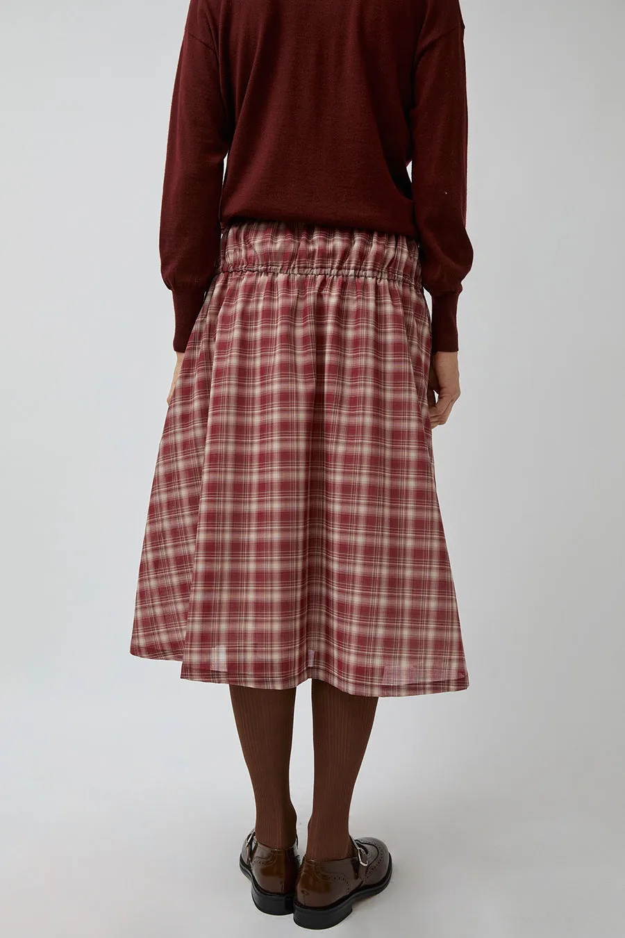 Pari Desai Lusha Plaid Skirt in Brick Plaid sold by No. 6 product image thumbnail 5