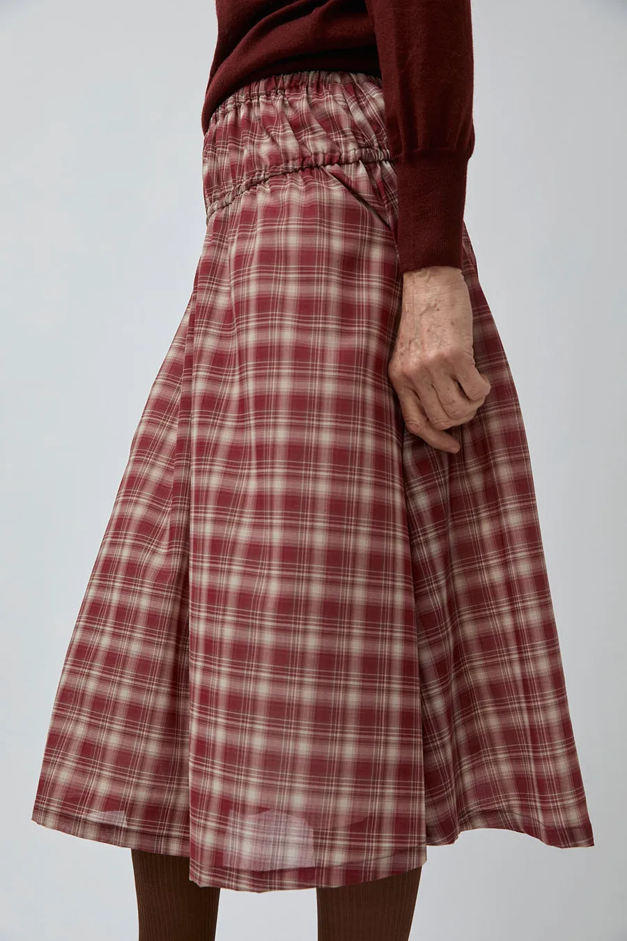 Pari Desai Lusha Plaid Skirt in Brick Plaid sold by No. 6 product image thumbnail 2