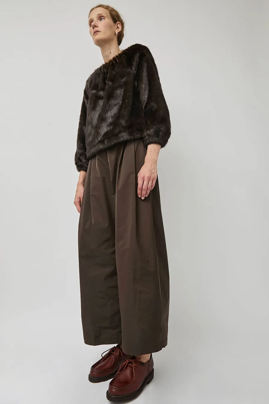 Amomento Two Tuck Balloon Pants in Dark Brown sold by No. 6 product image thumbnail 5