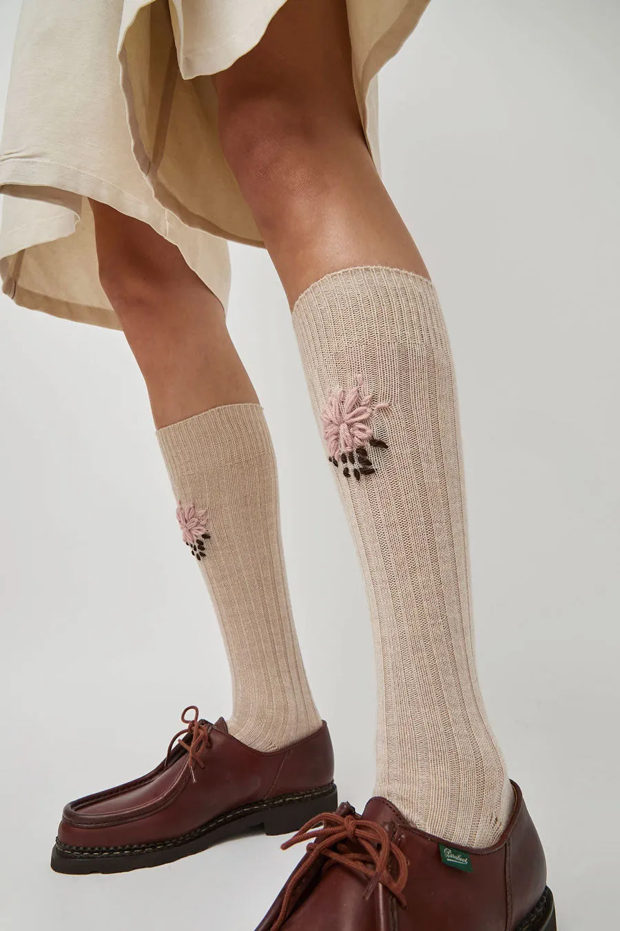 Maria La Rosa Edelweiss Socks in Natural sold by No. 6