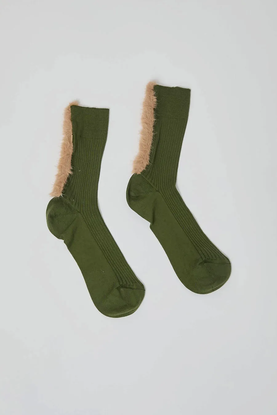 Maria La Rosa Saint Moritz Socks in Khaki sold by No. 6 product image thumbnail 2