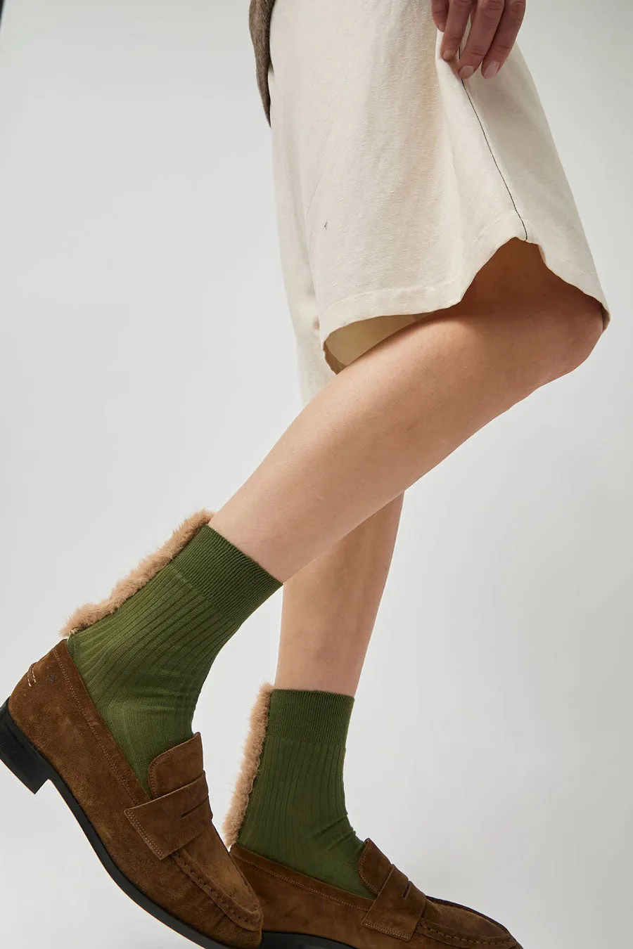 Maria La Rosa Saint Moritz Socks in Khaki sold by No. 6 product image thumbnail 3