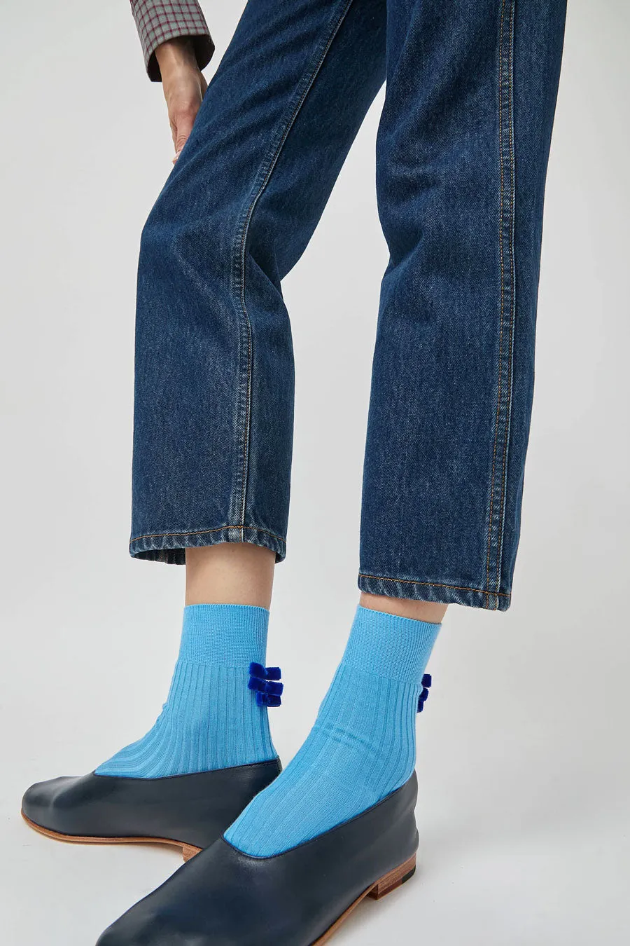 Maria La Rosa Poetry Socks in Blu Reale sold by No. 6 product image thumbnail 3