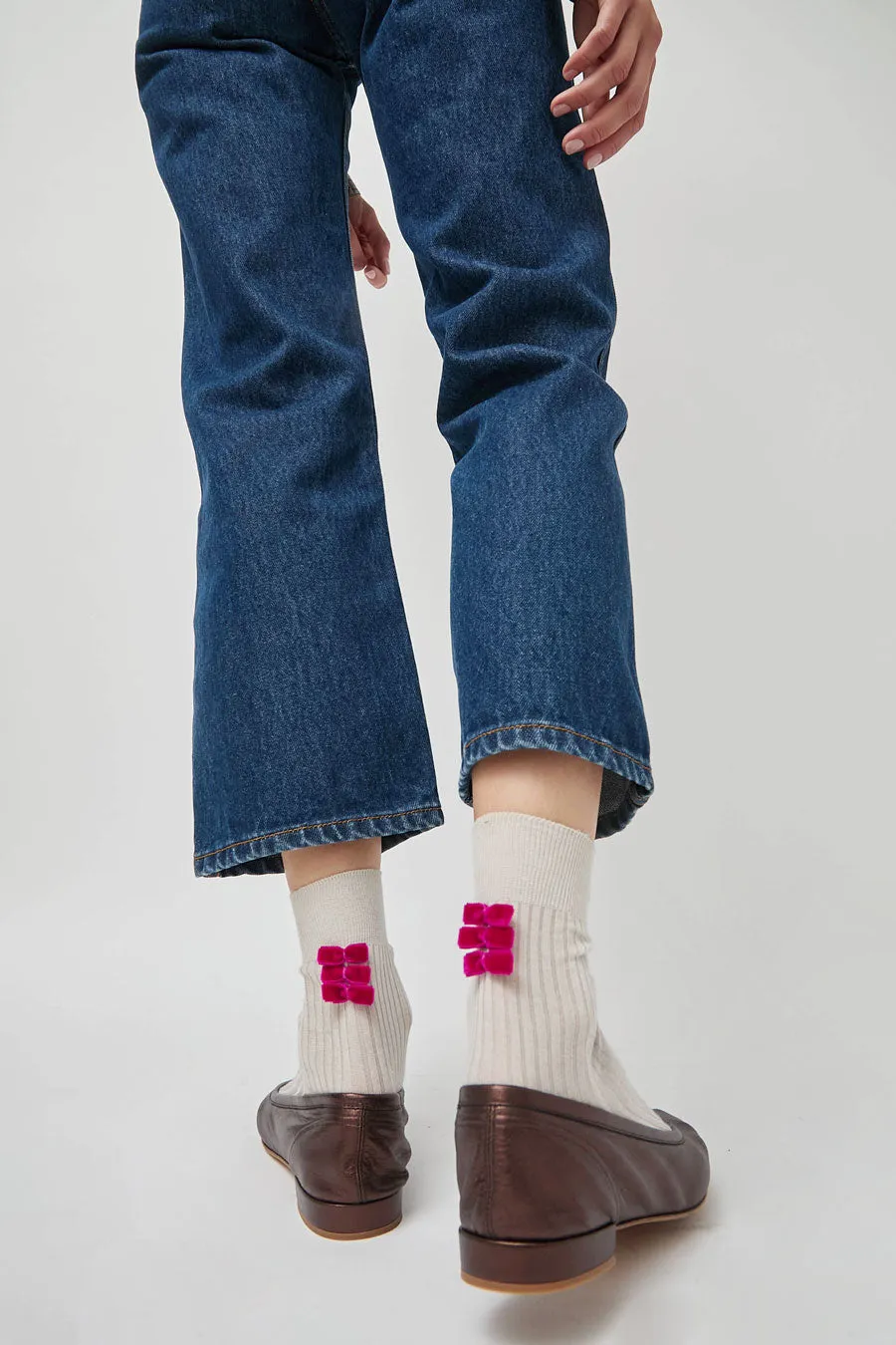 Maria La Rosa Poetry Socks in Ghiaccio sold by No. 6 product image thumbnail 4
